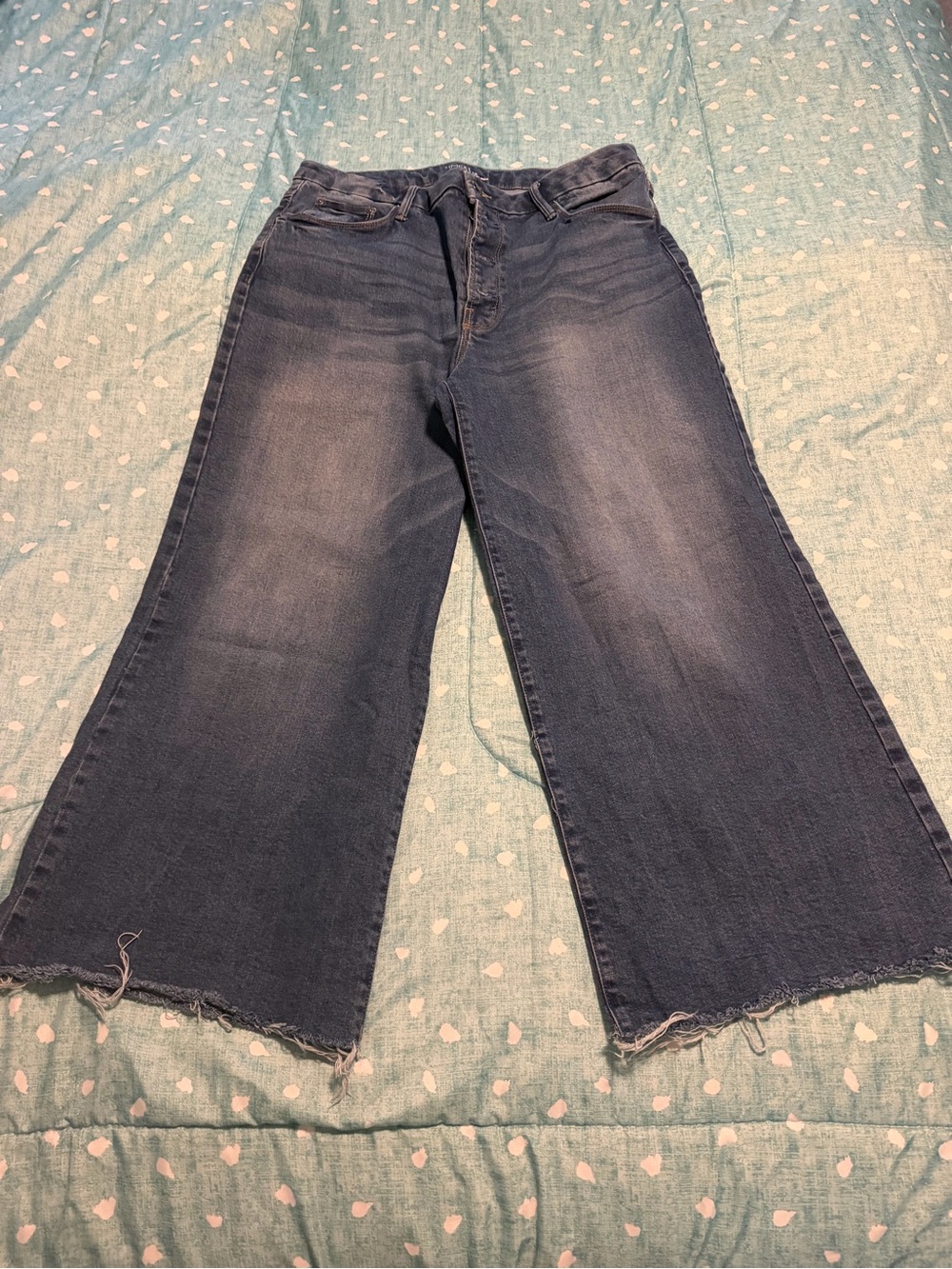 Sz 12 High Rise Cropped Button Fly Wide-Leg Women’s Jeans. MUST BE BUNDLED